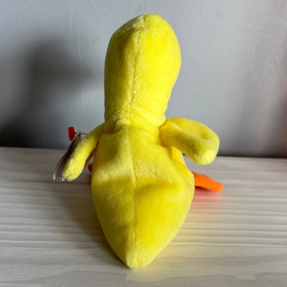 NWT VTG Color Me Beanie White Bunny and Quackers Yellow Duck TY‎ Plush Toys